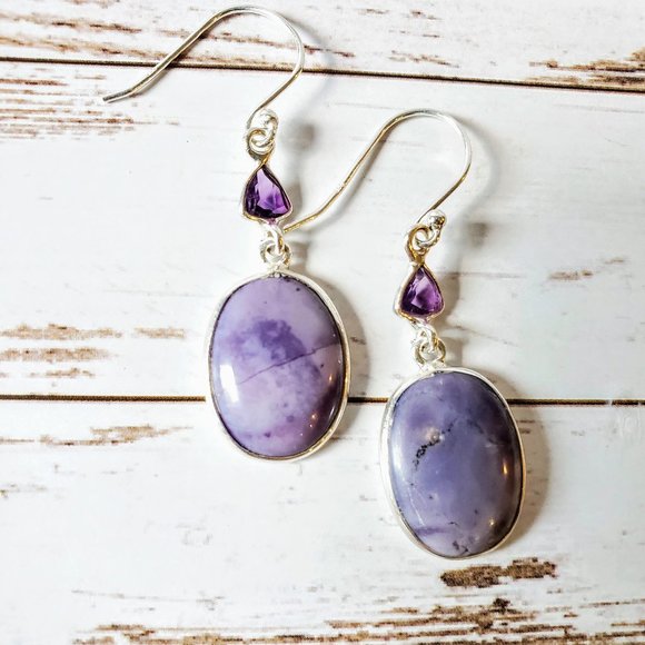 The Girl With Kaleidoscope Eyes Jewelry - Tiffany Stone & Amethyst Earrings